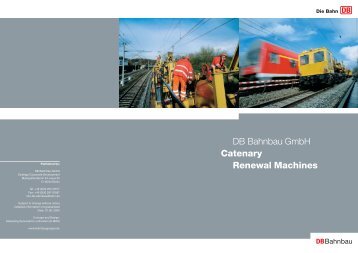 Catenary Renewal Machines - Deutsche Bahn AG