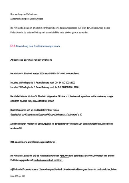 Qualitätsbericht 2010 - Kliniken.de