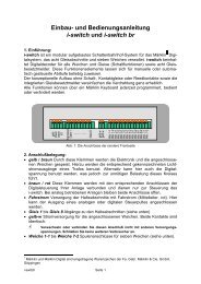 Einbau- und Bedienungsanleitung i-switch und i-switch br - XR1