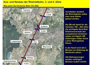 Aus- und Neubau der Rheintalbahn, 3. und 4. Gleis - Stadt Lahr