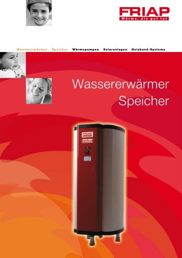 Wassererwärmer Speicher - Friap AG