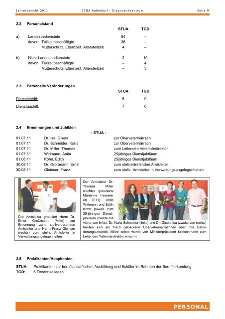 TIERGESUNDHEIT UND VERBRAUCHERSCHUTZ - STUA Aulendorf