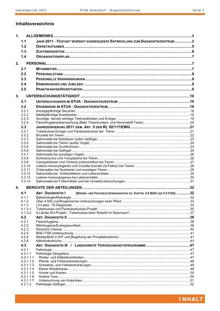 TIERGESUNDHEIT UND VERBRAUCHERSCHUTZ - STUA Aulendorf