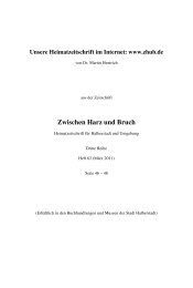 Unsere Heimatzeitschrift im Internet - Zwischen Harz und Bruch