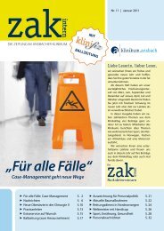 Für alle Fälle: Case-Management - Klinikum Ansbach