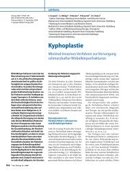 Kyphoplastie â ein minimal-invasives Verfahren ... - Klinikum Ansbach