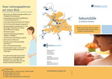 Flyer Geburtshilfe - Klinikum Ansbach