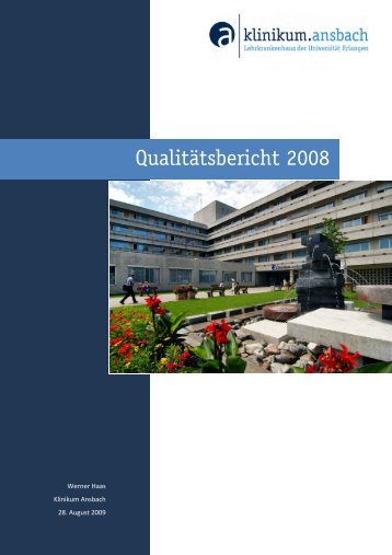 Qualitätsbericht 2008 - Klinikum Ansbach