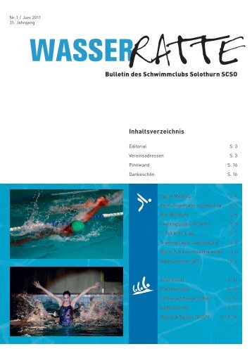 Wasserratte / Juni 2011 - Schwimmclub Solothurn SCSO