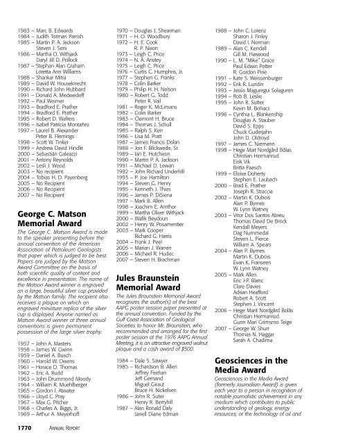 2009 Annual Report - American Association of Petroleum Geologists