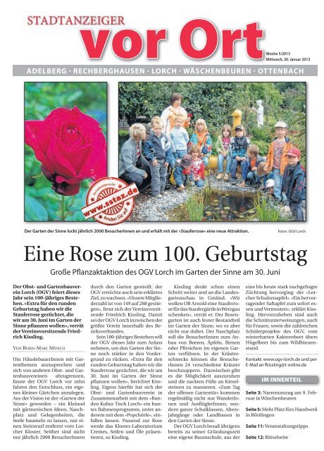 Eine Rose zum 100. Geburtstag - Stuttgarter Stadtanzeiger