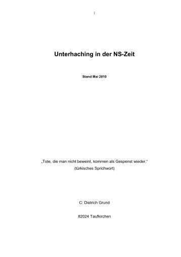 Unterhaching in der NS-Zeit