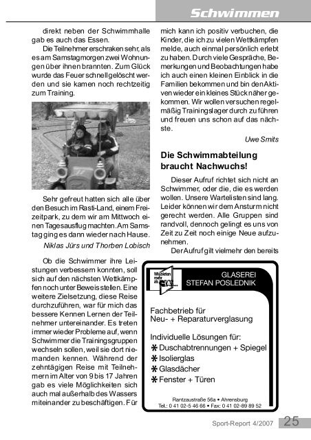 Sport Report Winter 2007 - Ahrensburger TSV von 1874 e. V.