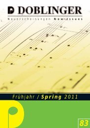 83 Frühjahr / Spring 2011 - bei Doblinger-Musikverlag