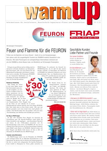 Feuer und Flamme für die FEURON - Friap AG