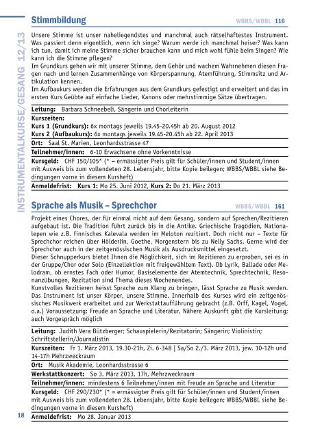 Zum Kursverzeichnis (PDF-Format) - Page4.info