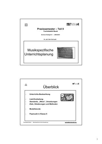 Unterrichtsplanung - Schulmusiker.info