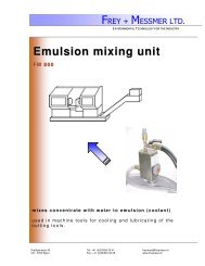 Emulsion mixing unit FM 800 - Frey + Messmer AG