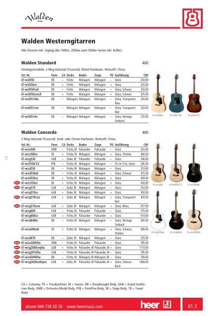 Gitarren Preisliste (PDF)