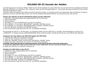 ROLAND GR-55 Sounds der Helden