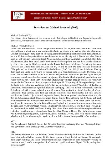 Interview mit Michael Freimuth - Tabulatura