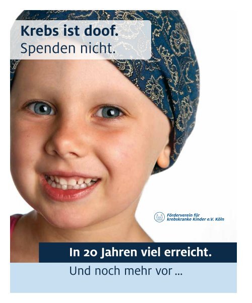 Krebs ist doof. Spenden nicht. - Förderverein für krebskranke Kinder