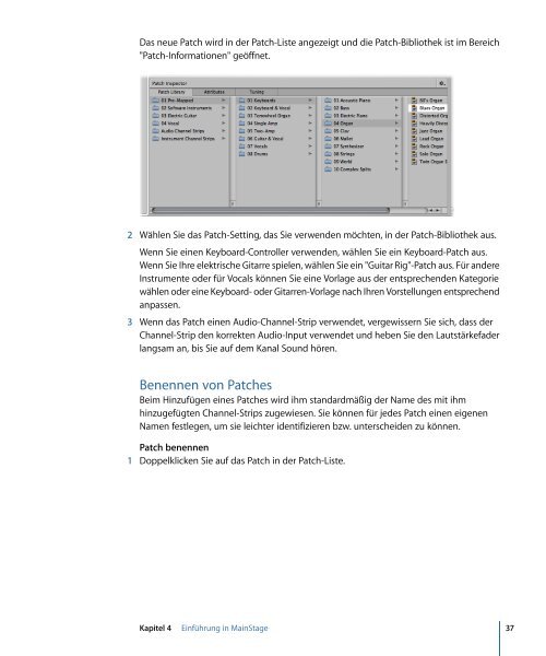 MainStage 2 Benutzerhandbuch - Support - Apple