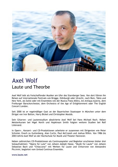 Axel Wolf - Andreas Janotta Arts Management