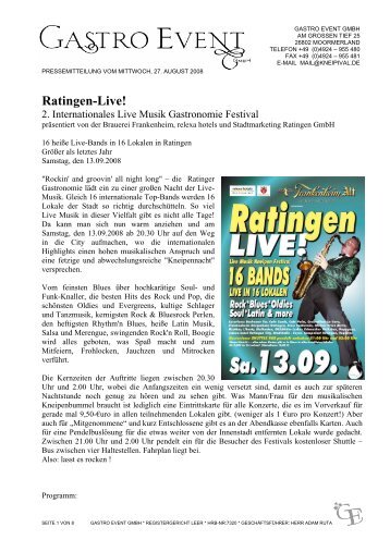 Ratingen-Live! - Ratingen Marketing GmbH