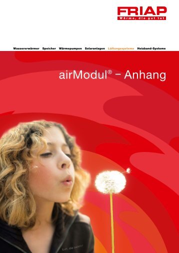 Technische Dokumentation airModul® 10. Merkblatt 04 - Friap AG
