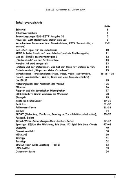 Schulzeitung der Schloss-Schule Gräfenhausen Nr. 37