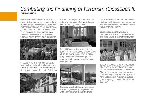 Combating the Financing of Terrorism (Giessbach II) - Basel Institute ...