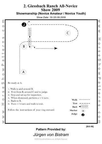 2. Giessbach Ranch All-Novice Show 2009 Jürgen von Bistram