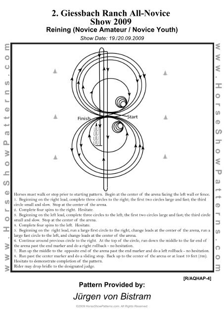 2. Giessbach Ranch All-Novice Show 2009 Jürgen von Bistram