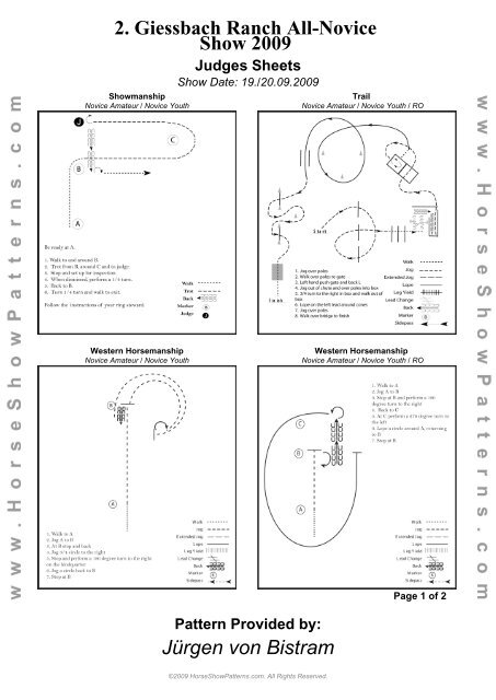 2. Giessbach Ranch All-Novice Show 2009 Jürgen von Bistram