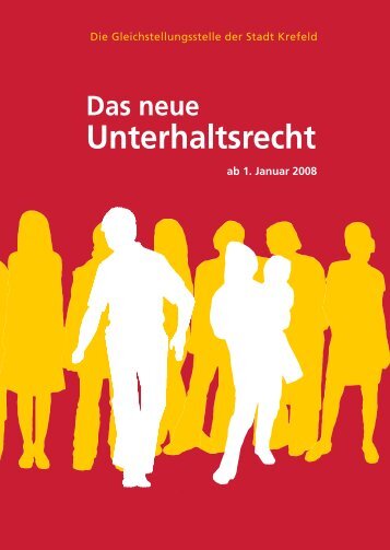 Die Gleichstellungsstelle Der Stadt Krefeld â Unterhaltsrecht