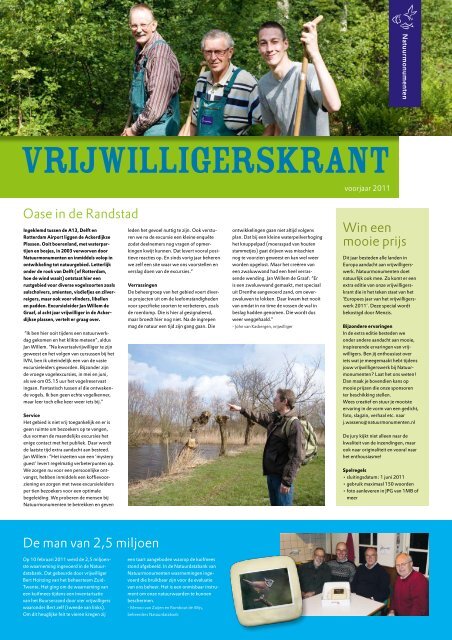 Vrijwilligerskrant voorjaar 2011 - Natuurmonumenten