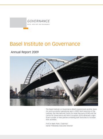 Download annual report 2009 - Basel Institute on Governance