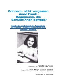 Fachbereichsarbeit Mittersill - Anne Frank Verein Österreich