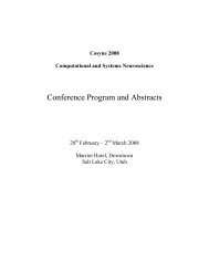 Conference Program and Abstracts - Cosyne