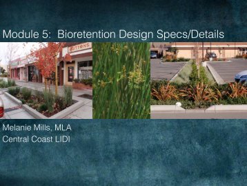 Module 5: Bioretention Design Specs Details - Melanie Mills