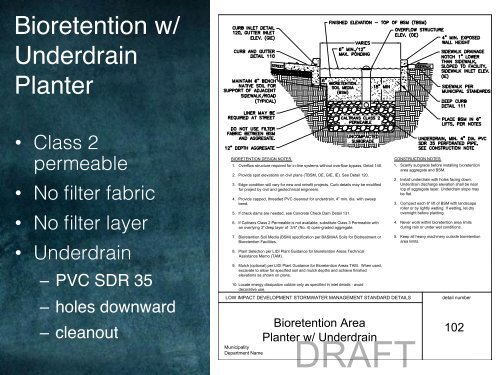 Module 5: Bioretention Design Specs Details - Melanie Mills