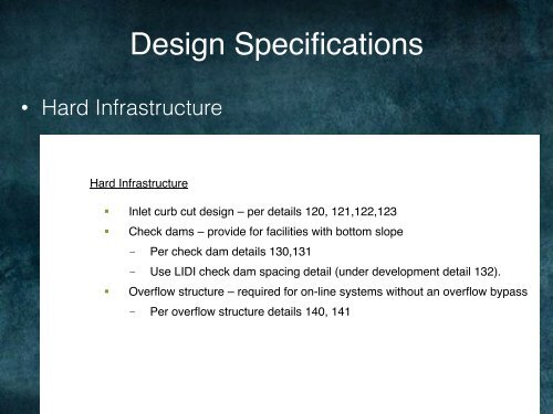 Module 5: Bioretention Design Specs Details - Melanie Mills