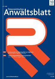 Anwaltsblatt 2009/10 - Österreichischer Rechtsanwaltskammertag