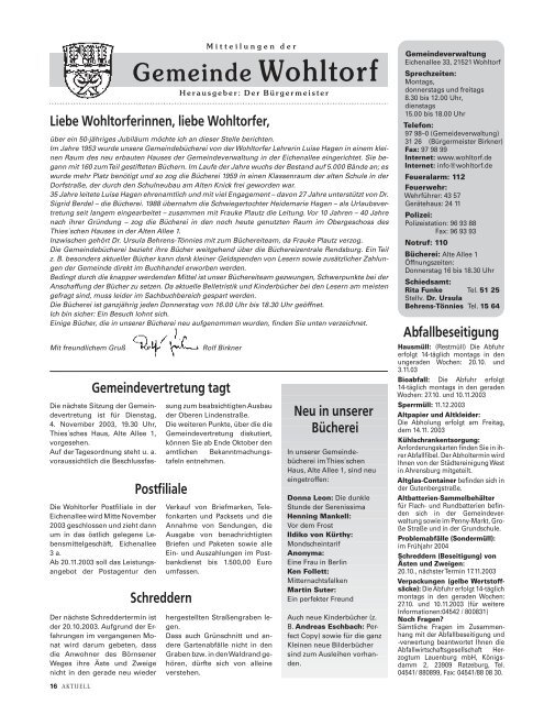 AWA10001 Aumühle Wohltorf Aktuell 10/0, S.1-48 - Kurt Viebranz ...