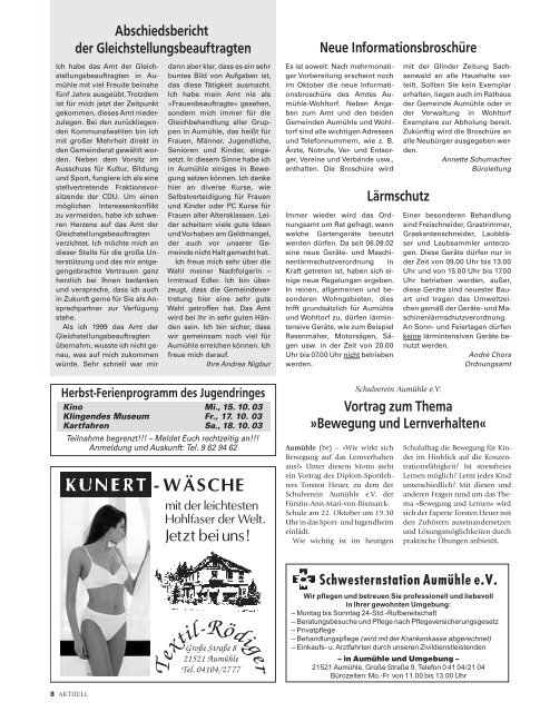 AWA10001 Aumühle Wohltorf Aktuell 10/0, S.1-48 - Kurt Viebranz ...