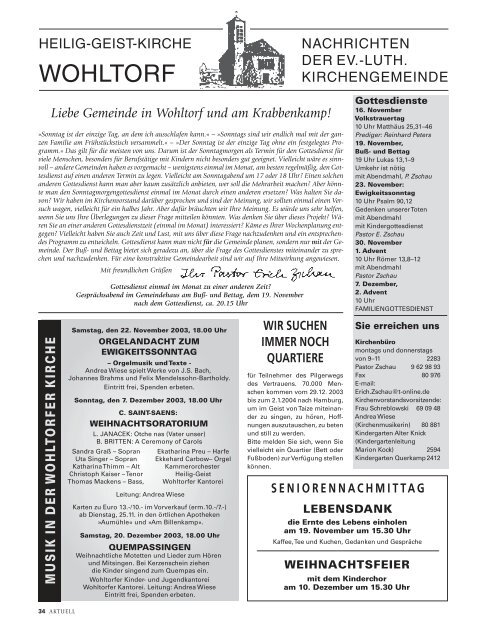 AWA11001 Aum.hle Wohltorf Aktuell 11/0, S.1 - Kurt Viebranz Verlag