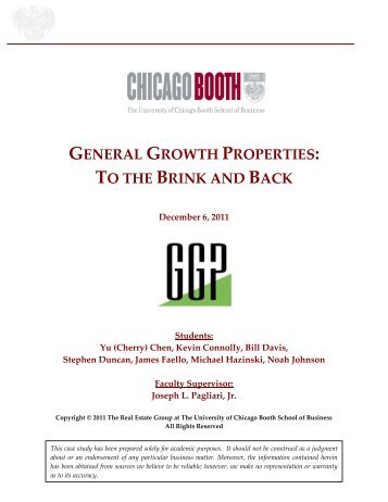 general growth properties: to the brink and back - Faculty - The ...