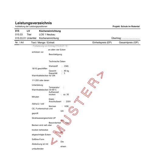 Leistungsverzeichnis - Landkreis Alzey-Worms