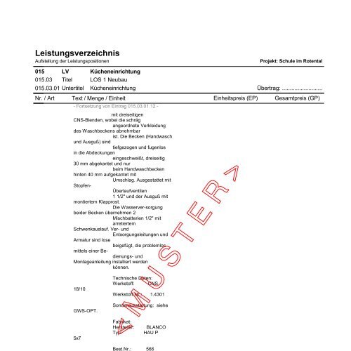 Leistungsverzeichnis - Landkreis Alzey-Worms